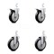 Service Caster 5 Inch Black Poly Swivel 7/8 Inch Square Stem Caster Total Lock Brakes SCC, 2PK SCC-SQTTL20S514-PPUB-BLK-78-2-S-2 - alternate 1
